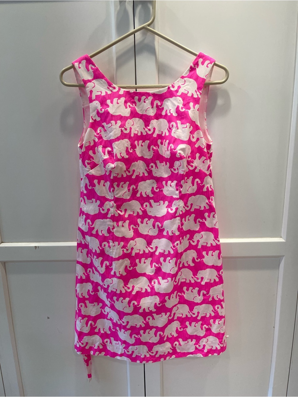 Lilly Pulitzer Delia Shift Dress Tusk in Sun Pink Elephant Size 2